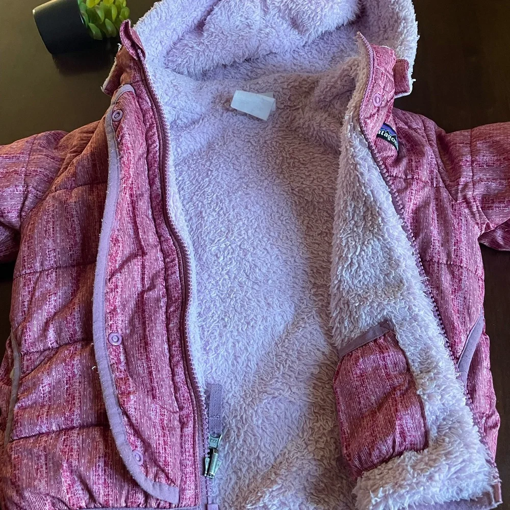 Patagonia Pink Reversible Dream Song Hoody Jacket Size 4T